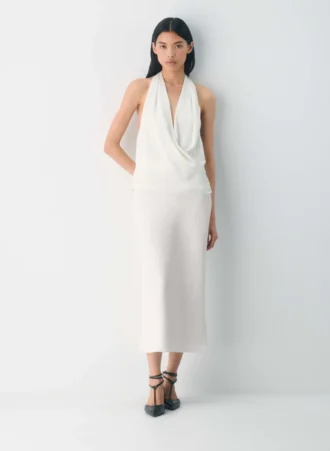 Blusa halter de satén Martini