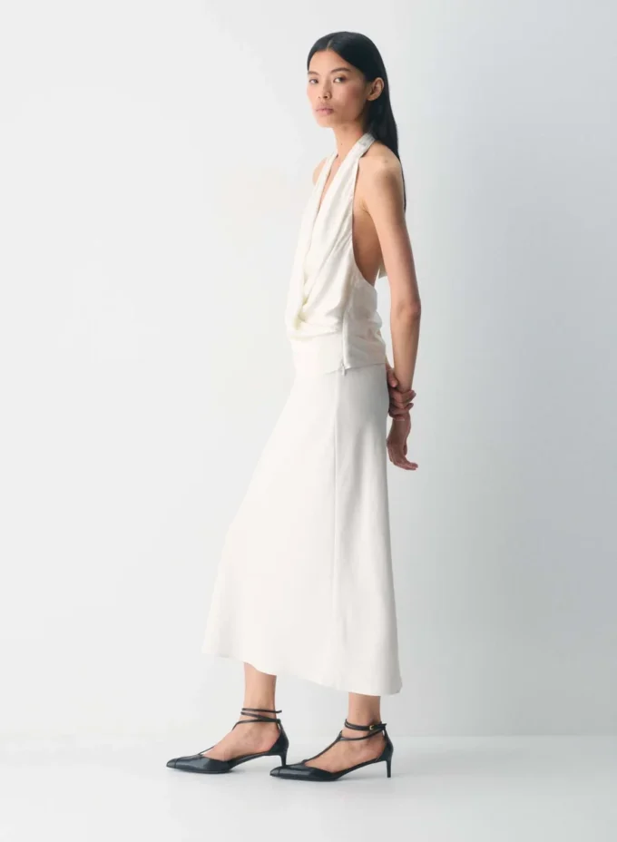 Blusa halter de satén Martini Blusa halter de satén Martini