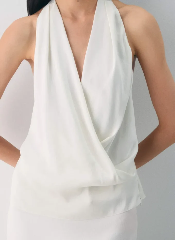 Blusa halter de satén Martini Blusa halter de satén Martini