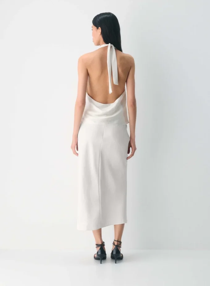 Blusa halter de satén Martini Blusa halter de satén Martini