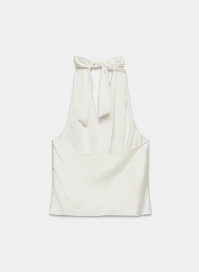 Blusa halter de satén Martini Blusa halter de satén Martini