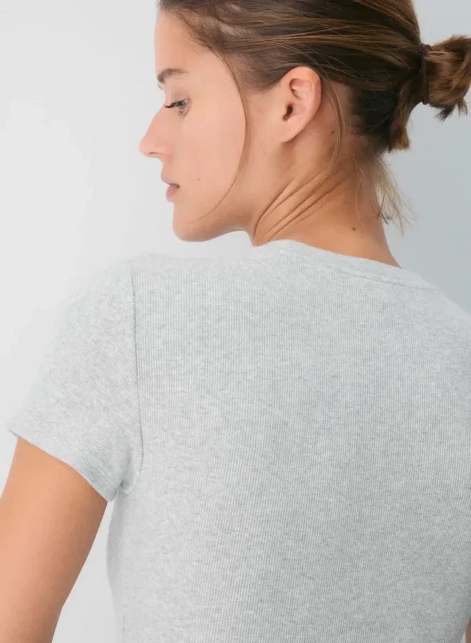 Body de cuello redondo con costuras elásticas HomeStretch™