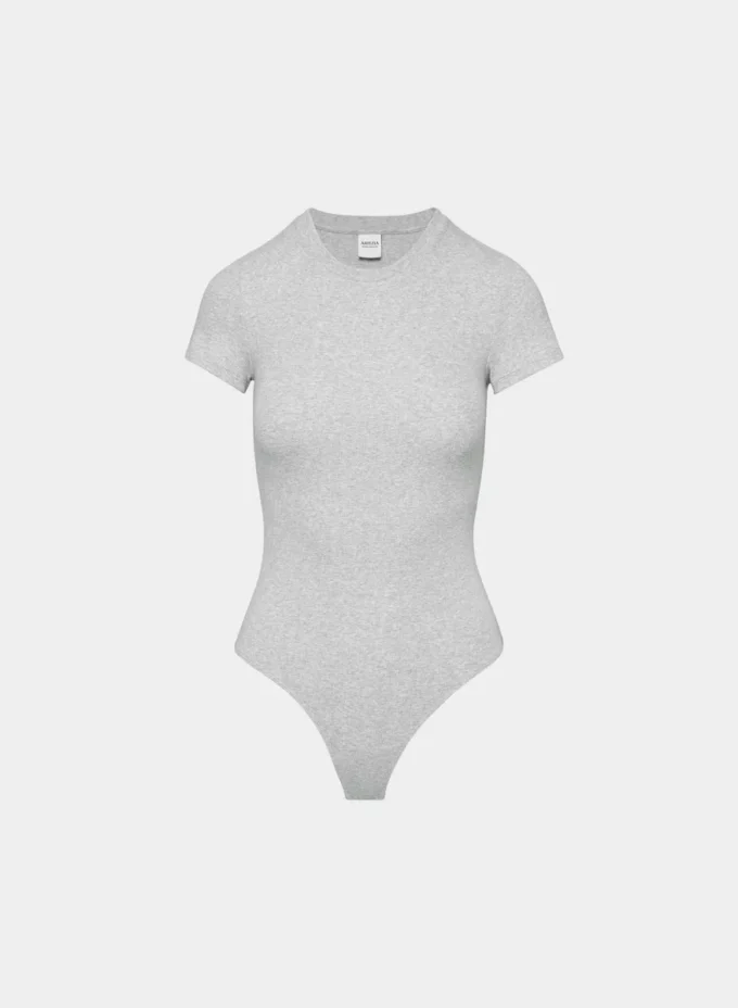 Body de cuello redondo con costuras elásticas HomeStretch™