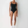Body de cuello redondo con ribete HomeStretch™