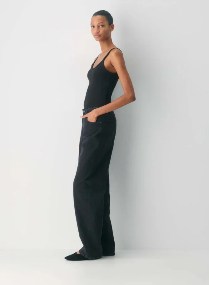 Body de cuello redondo con ribete HomeStretch™