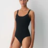Body de cuello redondo con ribete HomeStretch™