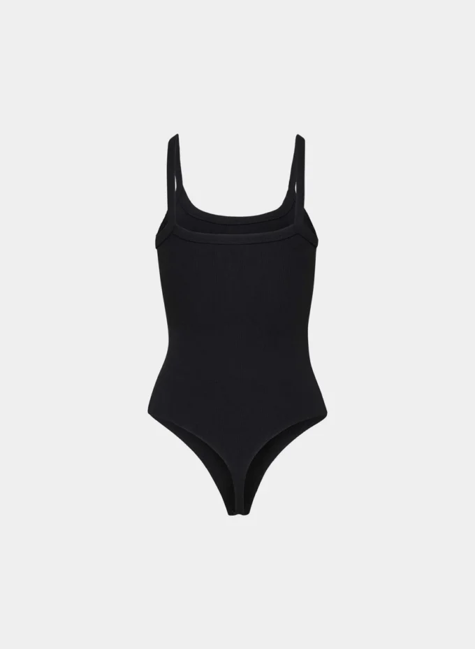 Body de cuello redondo con ribete HomeStretch™