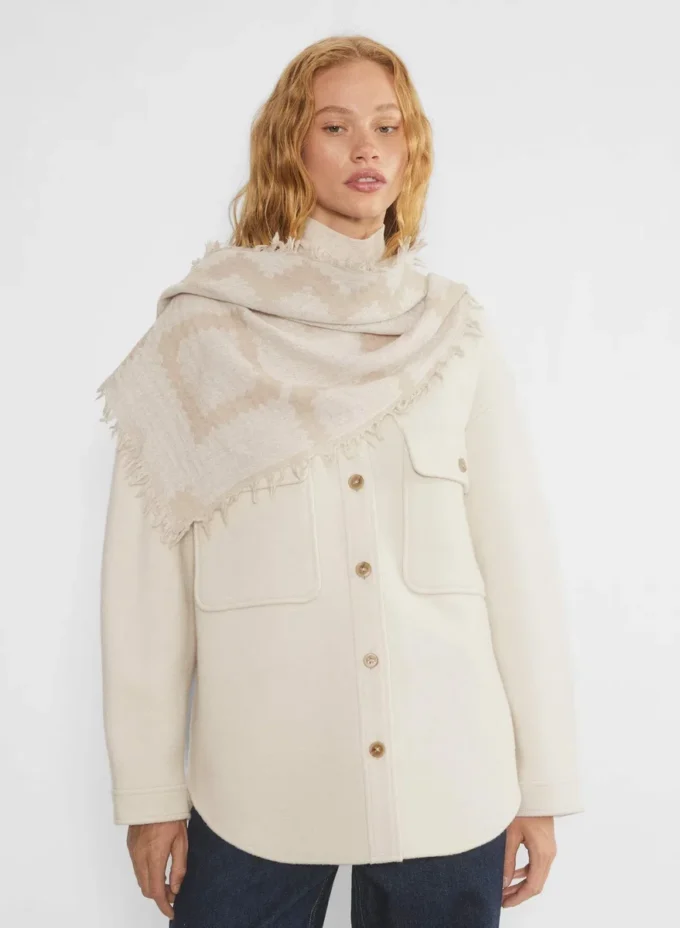 Bufanda triangular de lana merino de las Islas Feroe Bufanda triangular de lana merino de las Islas Feroe