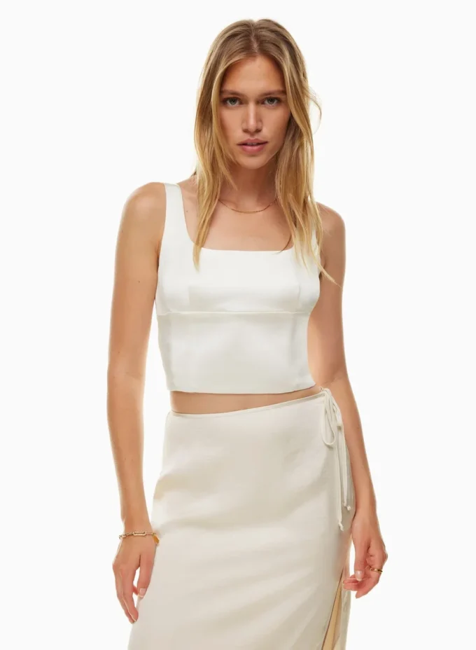 Bustier de satén brillante Bustier de satén brillante