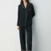 Camisa de pijama de seda Nightside Camisa de pijama de seda Nightside