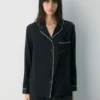 Camisa de pijama de seda Nightside Camisa de pijama de seda Nightside