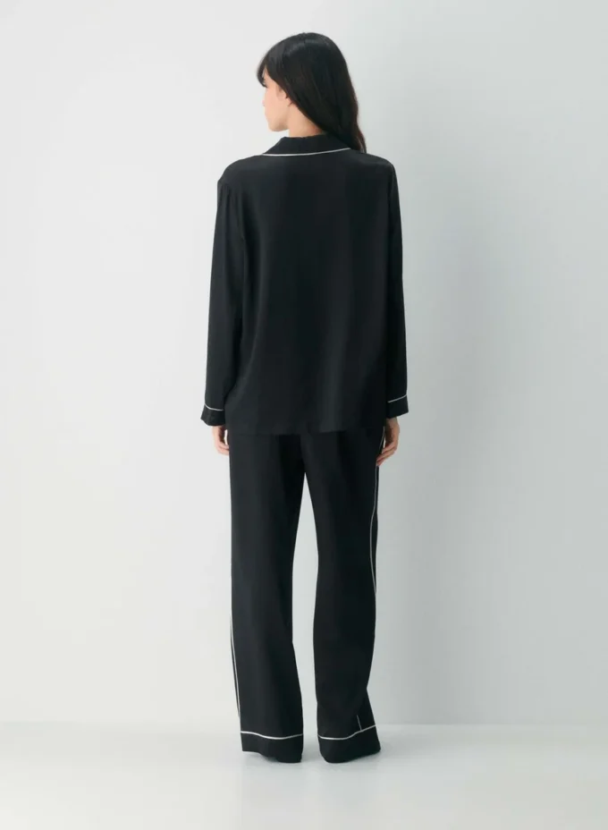 Camisa de pijama de seda Nightside Camisa de pijama de seda Nightside