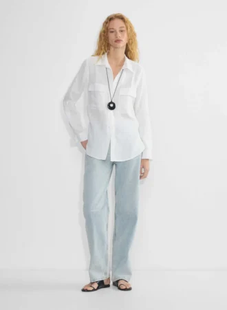 Camisa utilitaria de lino