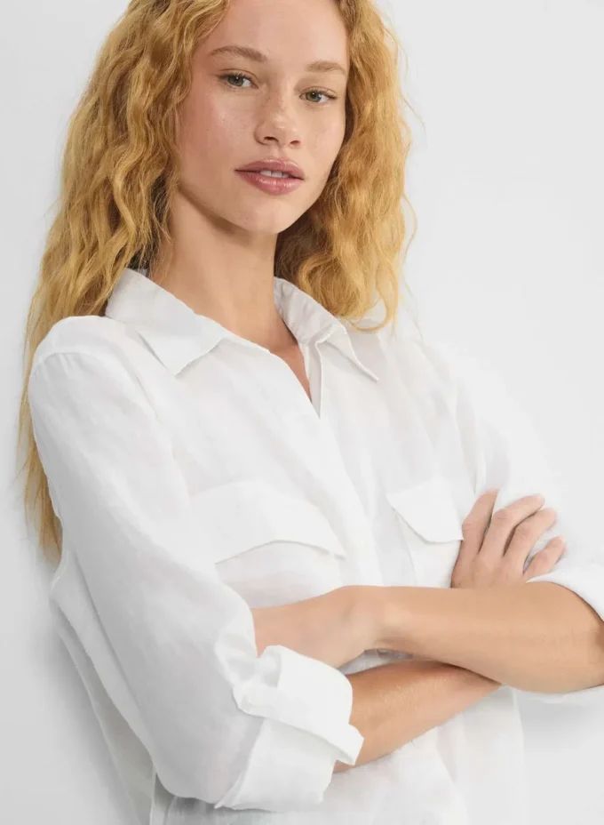 Camisa utilitaria de lino Camisa utilitaria de lino