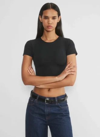 Camiseta corta con cuello redondo Original Contour