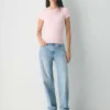 Camiseta de cuello redondo con tejido acanalado HomeStretch™
