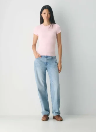 Camiseta de cuello redondo con tejido acanalado HomeStretch™