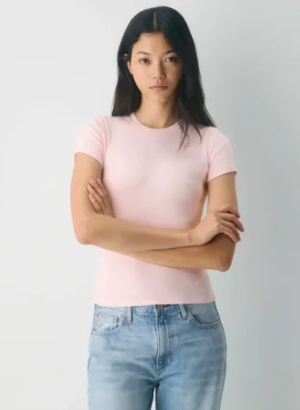 Camiseta de cuello redondo con tejido acanalado HomeStretch™