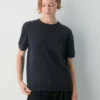 Camiseta de cuello redondo de lana merino