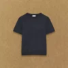 Camiseta de cuello redondo de lana merino