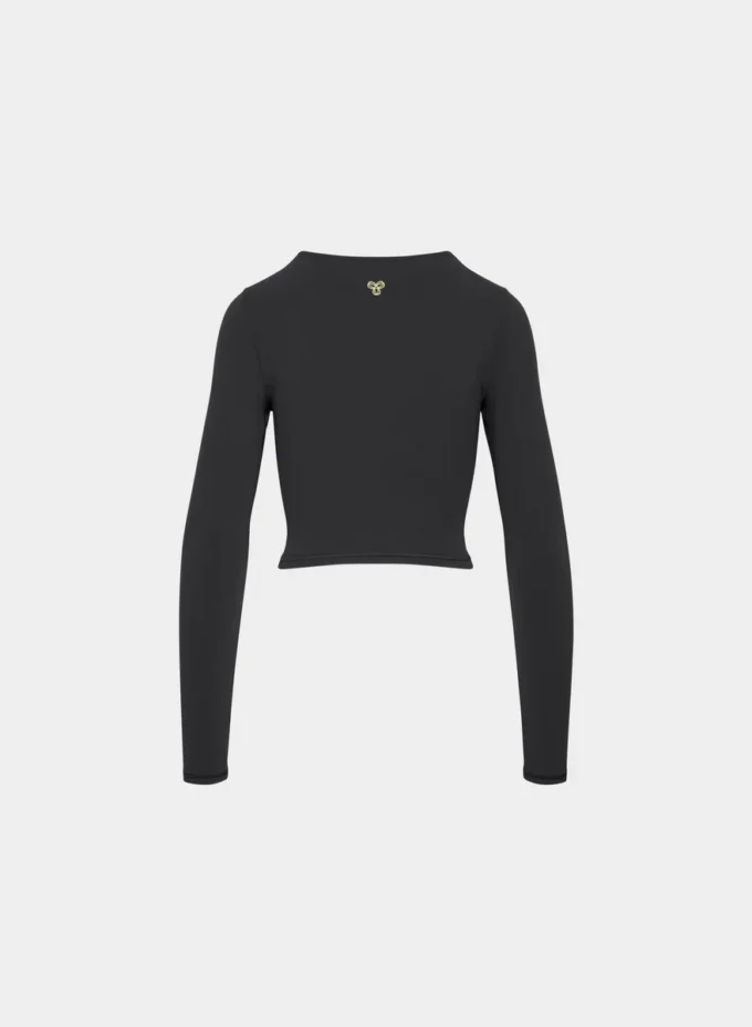 Camiseta de manga larga con cuello redondo y manga larga