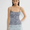 camiseta de tirantes con cuello redondo y canalé HomeStretch™