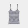 camiseta de tirantes con cuello redondo y canalé HomeStretch™
