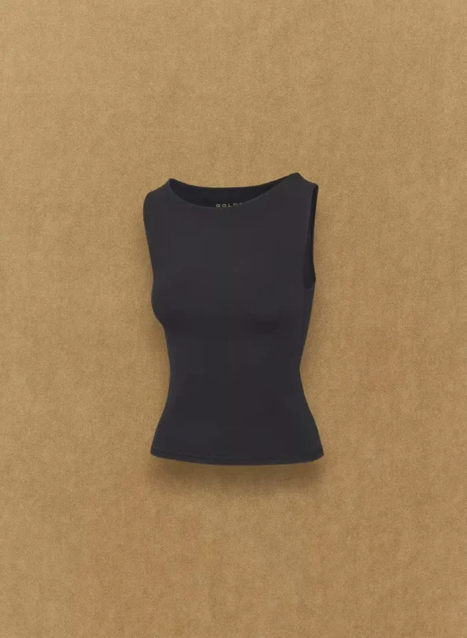 Camiseta sin mangas con cuello barco BUTTER Essential