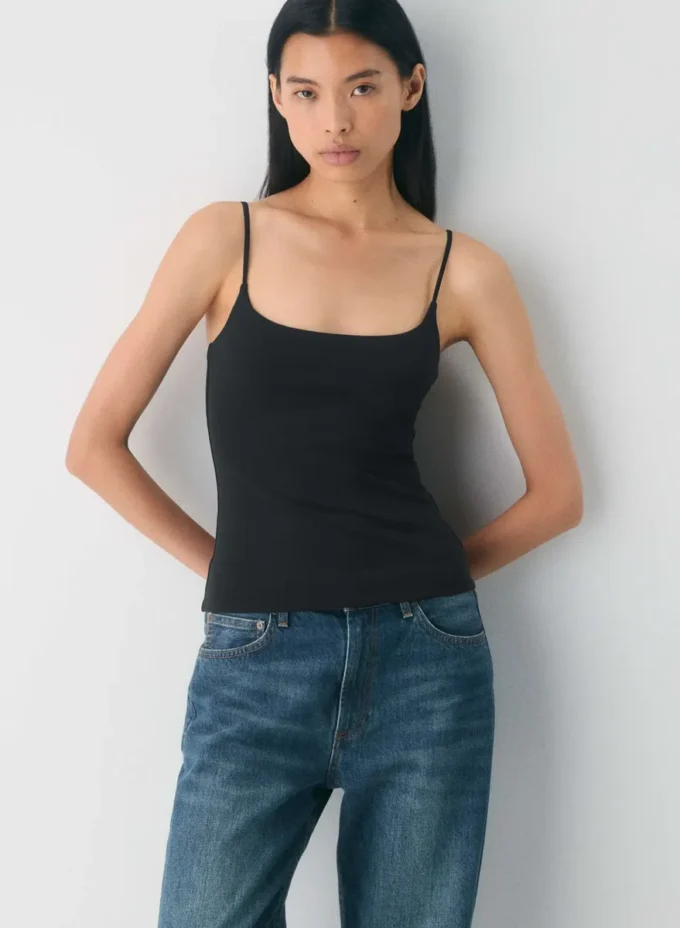 Camiseta sin mangas con cuello cuadrado Original Contour Camiseta sin mangas con cuello cuadrado Original Contour