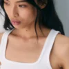 Camiseta sin mangas con cuello cuadrado y cuello acanalado HomeStretch™ Camiseta sin mangas con cuello cuadrado y cuello acanalado HomeStretch™