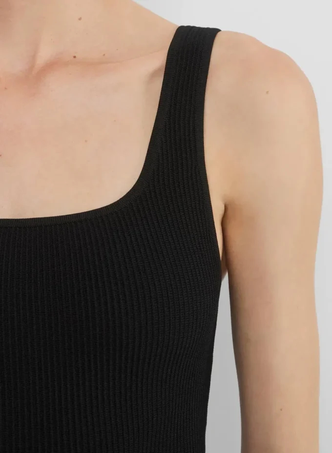 Camiseta sin mangas con cuello cuadrado y tejido Sculpt Knit