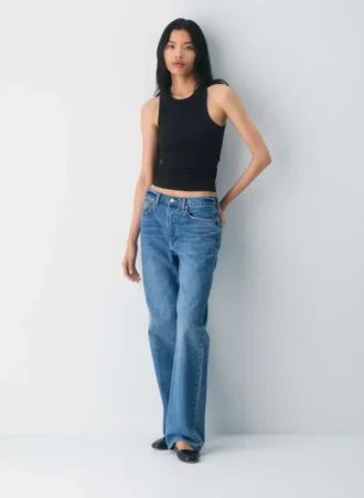 Camiseta sin mangas con cuello redondo HomeStretch™ Rib