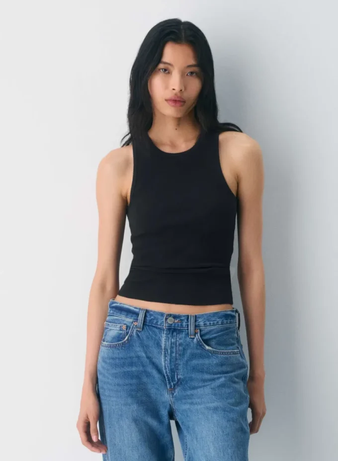 Camiseta sin mangas con cuello redondo HomeStretch™ Rib Camiseta sin mangas con cuello redondo HomeStretch™ Rib