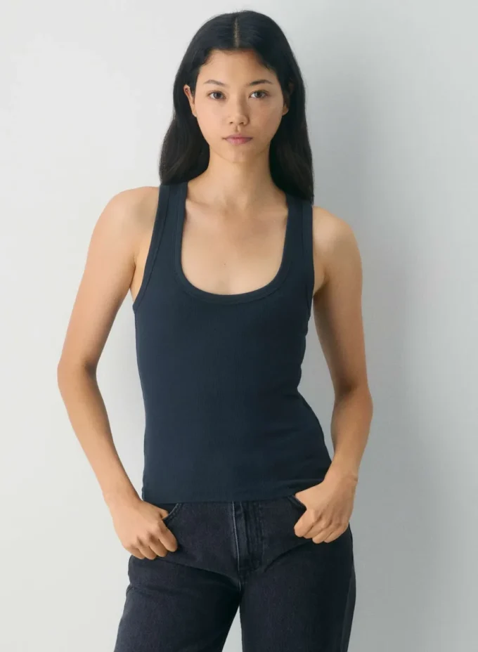 Camiseta sin mangas con cuello redondo HomeStretch™ Rib Camiseta sin mangas con cuello redondo HomeStretch™ Rib