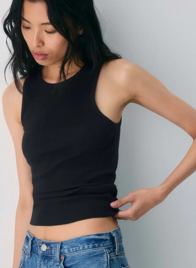 Camiseta sin mangas con cuello redondo HomeStretch™ Rib Camiseta sin mangas con cuello redondo HomeStretch™ Rib