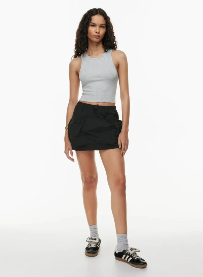 Camiseta sin mangas con cuello redondo y cintura elástica HomeStretch™ Rib Camiseta sin mangas con cuello redondo y cintura elástica HomeStretch™ Rib
