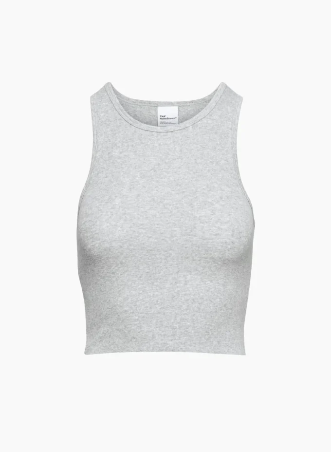 Camiseta sin mangas con cuello redondo y cintura elástica HomeStretch™ Rib Camiseta sin mangas con cuello redondo y cintura elástica HomeStretch™ Rib