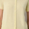 Cardigan de manga corta con cuello redondo de cachemira Bare Cashmere Cardigan de manga corta con cuello redondo de cachemira Bare Cashmere