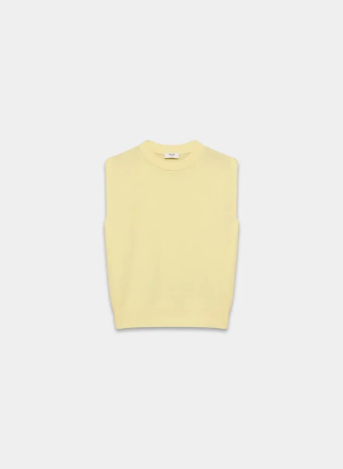 Chaleco de cuello redondo relajado Essential Cashmere Chaleco de cuello redondo relajado Essential Cashmere