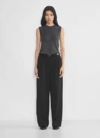 Chaleco de punto de cuello redondo Bare Cashmere