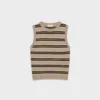 Chaleco de punto de cuello redondo Bare Cashmere Chaleco de punto de cuello redondo Bare Cashmere