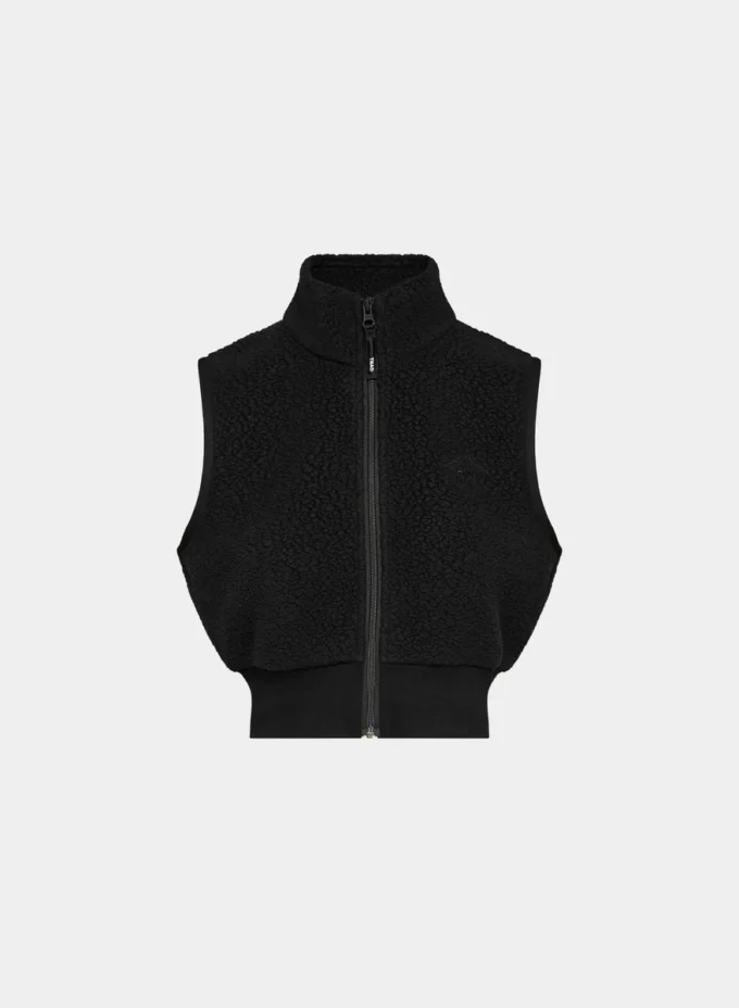 chaleco sin mangas con cuello alto Polartec® Thermal Pro™. chaleco sin mangas con cuello alto Polartec® Thermal Pro™.