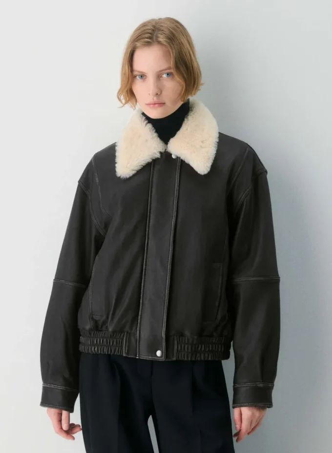 Chaqueta aviador de cuero Calle Chaqueta aviador de cuero Calle