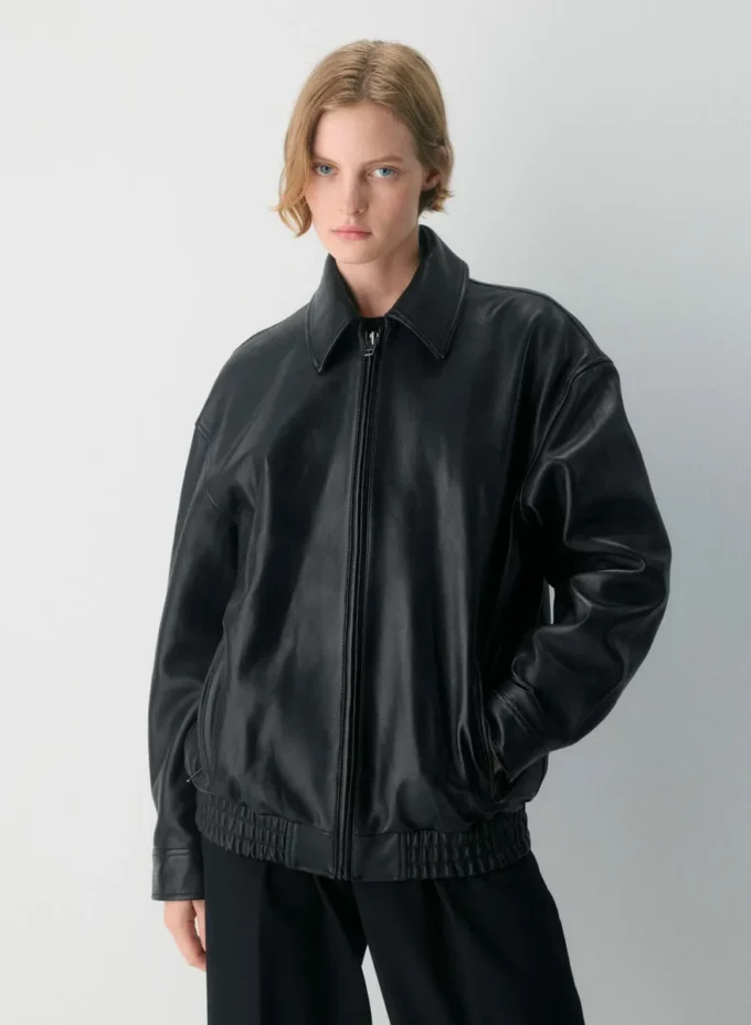 Chaqueta bomber de cuero Jones Chaqueta bomber de cuero Jones