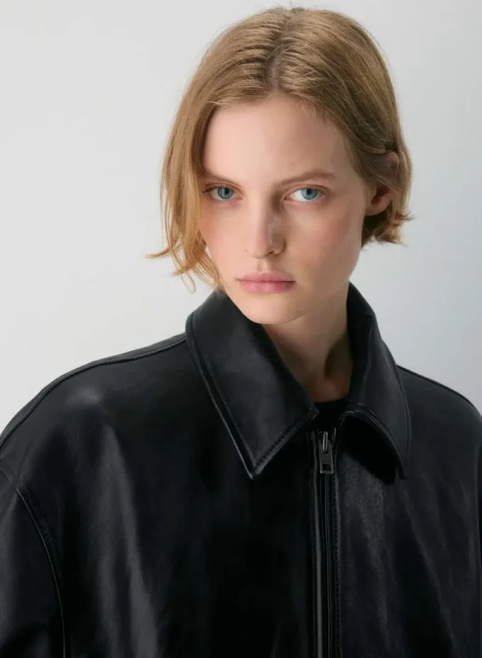Chaqueta bomber de cuero Jones Chaqueta bomber de cuero Jones