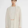 chaqueta de lana merino con cuello chal chaqueta de lana merino con cuello chal