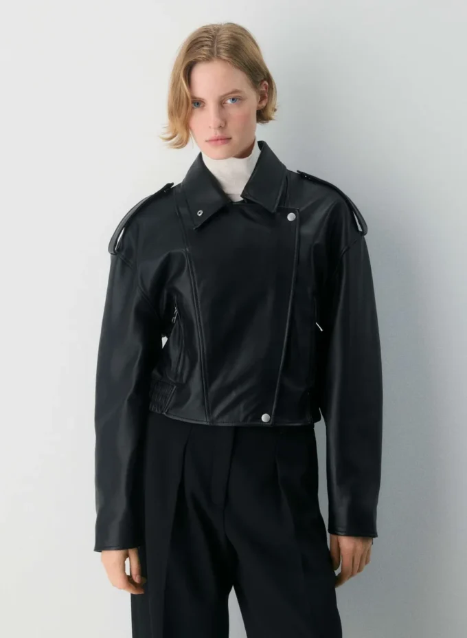 Chaqueta motera de cuero Dakota