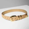 Cinturón ancho de ante y latón macizo legendario