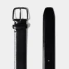 Cinturón ancho de cuero y latón macizo Essential