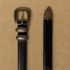 Cinturón de cuero macizo de latón occidental Cinturón de cuero macizo de latón occidental